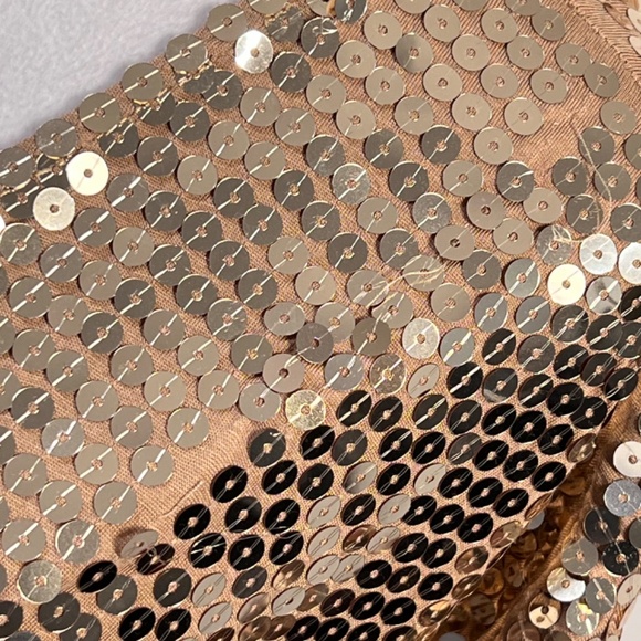 Michael Kors Gold Sequin Wrap Dress Size X Large - Picture 5 of 13